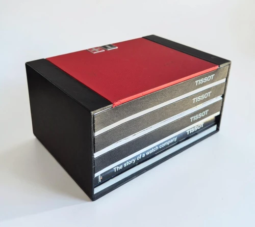 Tissot watch box circa 2000s - 2018 Red rectangle with white inner