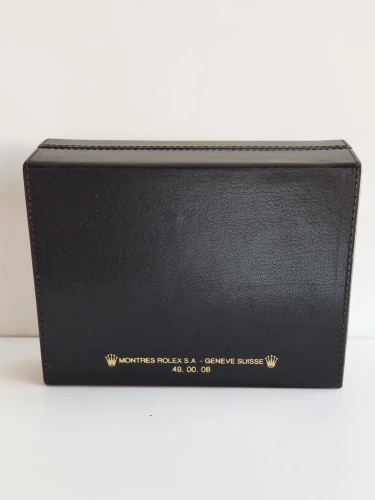 Vintage Rolex Cellini watch box Black leather box with manual & accessories 1997 49.00.08