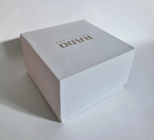 RADO Modern white watch box with travel box and cleaning cloth