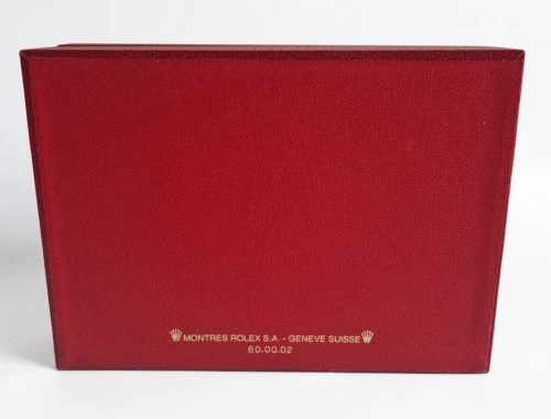 Vintage Rolex red jubilee watch box 60.00.02 leather 1980s-2000s *Marked