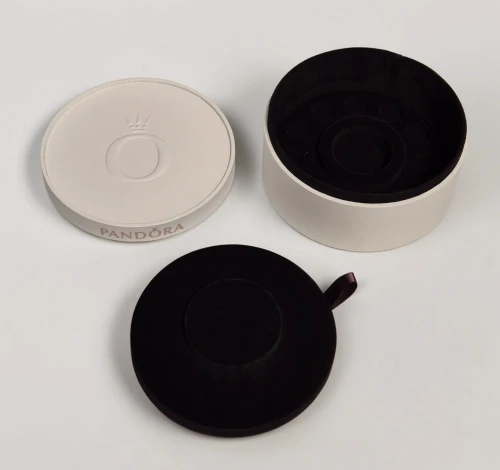 Pandora Jewellery case white circle for charms and bracelet