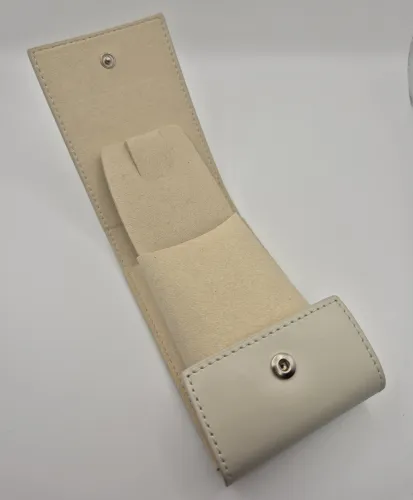 Rolex CPO Cream leather travel case with outer box, Cream Wallet & Swing tag circa 2022