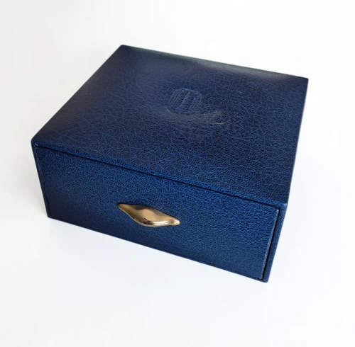 Bucheron watch box blue leather square box