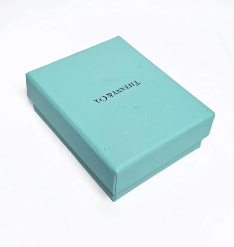 Tiffany & Co. Blue velvet jewellery pouch with box