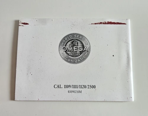 Omega Instruction manual 1993 03090250M CAL. 1109, 111, 1120, 2500