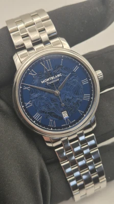 Montblanc Tradition 7542 131275 Blue dial Box & Papers