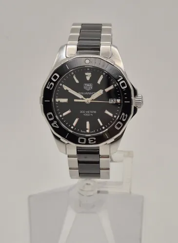 TAG Heuer WAY131A 35mm Quartz Blk ceramic & Stainless Steel Box & Papers 2016