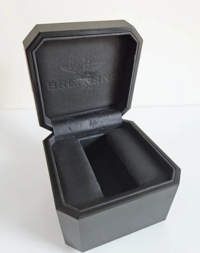Breitling bakelite octagon shape watch box with outer box Circa 2000s