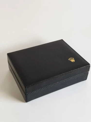 Vintage Rolex Cellini watch box Black leather box with manual & accessories 1997 49.00.08
