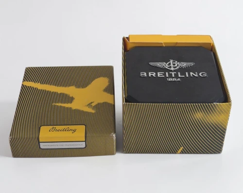 Breitling bakelite octagon shape watch box with outer box Circa 2000s