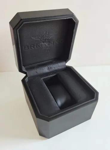 Breitling bakelite octagon shape watch box with outer box Circa 2000s