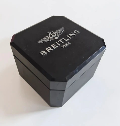 Breitling bakelite octagon shape watch box with outer box Circa 2000s