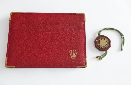 Vintage Rolex red jubilee watch box 60.00.02 leather 1980s-2000s *Marked
