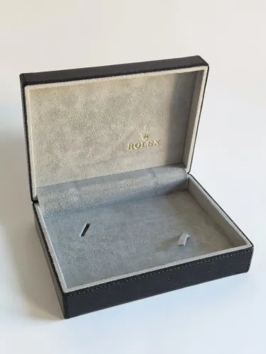 Vintage Rolex Cellini watch box Black leather box with manual & accessories 1997 49.00.08