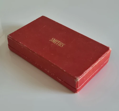 Vintage Smiths watch box flat red rectangular box