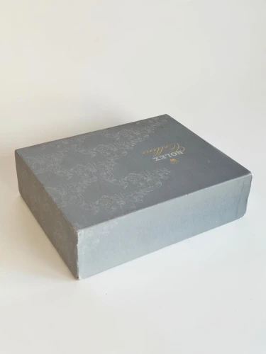 Vintage Rolex Cellini watch box Black leather box with manual & accessories 1997 49.00.08