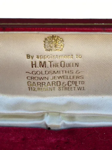 Vintage Garrard Red by Appointment to H.M the Queen Goldsmiths & Crown Jewellers