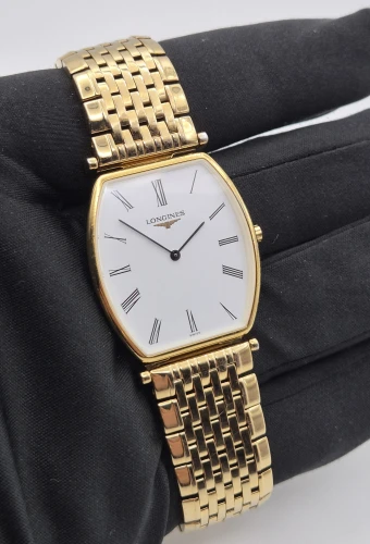 Longines La Grande Classique L4.705.2 Gold plated Tonneau 29.5mm Box & Papers