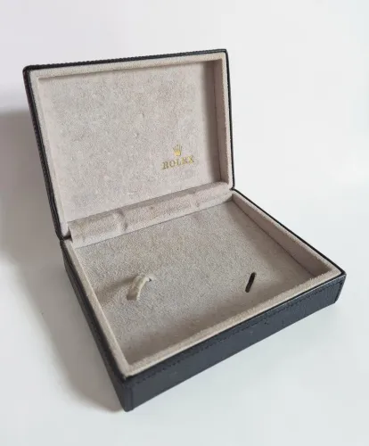 Rolex Cellini black leather watch box with papers wallet 49.00.71