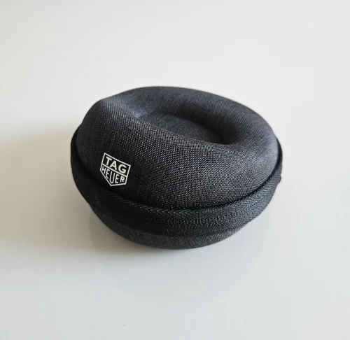 TAG Heuer round travel case Charcoal Hard case outer shell protective case