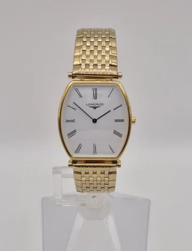 Longines La Grande Classique L4.705.2 Gold plated Tonneau 29.5mm Box & Papers
