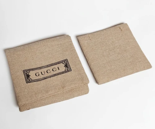 Gucci jewellery box hesian pouch with earing board