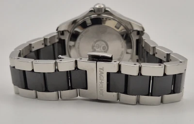 TAG Heuer WAY131A 35mm Quartz Blk ceramic & Stainless Steel Box & Papers 2016