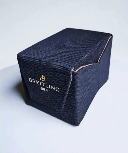 Breitling Modern Blue fabric Watch box beige lining circa 2020+