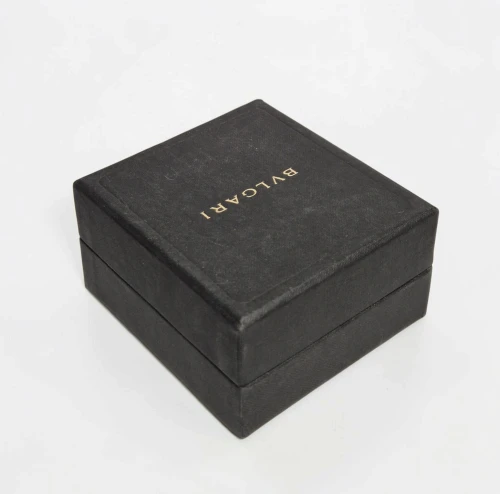 Bvlgari earring box shiny black laquer + outer box