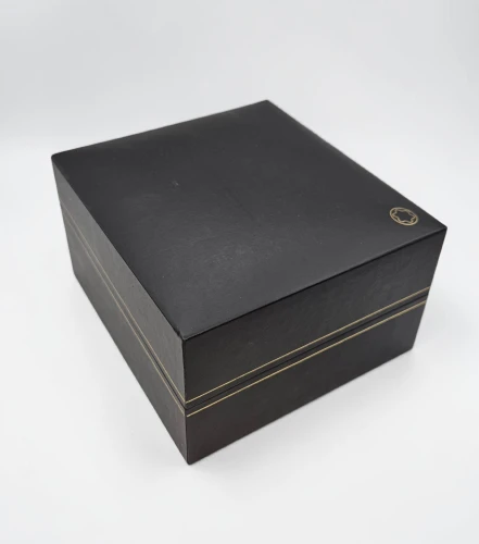 Montblanc Watch box circa 2000s Black outer Gold trim white iner