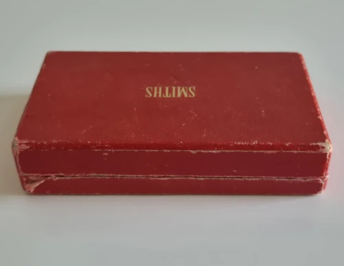 Vintage Smiths watch box flat red rectangular box