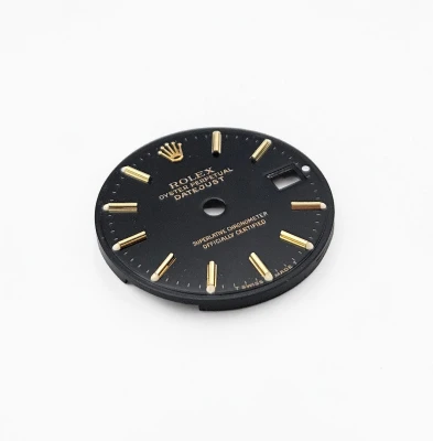 Rolex Datejust 26mm Black dial Chocolate patina Gold stick markers Circa 1970 - 1998