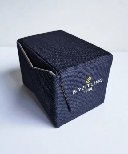 Breitling Modern Blue fabric Watch box beige lining circa 2020+