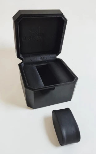 Breitling bakelite octagon shape watch box with outer box Circa 2000s