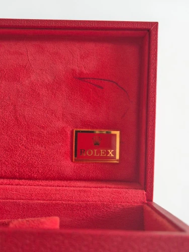 Vintage Rolex red jubilee watch box 60.00.02 leather 1980s-2000s *Marked