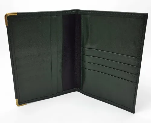 Rolex green leather papers wallet