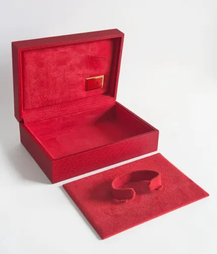 Vintage Rolex red jubilee watch box 60.00.02 leather 1980s-2000s *Marked